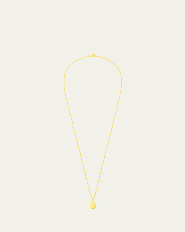 Baby Diamond Locket Necklace in 14K Yellow Gold, 22"L